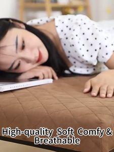 NAIJIA Foldable BedWheels & 30mm Mattress - Katil Lipat Single Bed Frame Portable Anti-Rust Coating Tropical-Proof