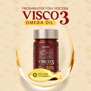 Olive Care Minyak Ikan Kucing VISCO3 Murni dan Alami Non-GMO Tinggi Omega 3 Omega 6 dan Omega 9 Fish Oil untuk Kesehatan Kulit dan Bulu Daya Tahan Tubuh Bulu Rontok Kesehatan Jantung Sendi Mata dan Ginjal Dermatitis Anti Inflamasi Pencernaan