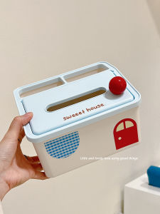 Living Room Remote Control Tissue Box Integrated Design Desktop Creative Tissue Drawer Storage Box Household Organizer