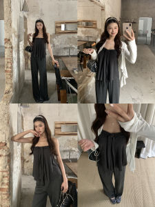 Unique Stylish Grey Korean Style Sleeveless Crop Top