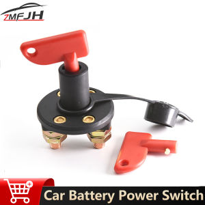 Car Battery Power Switch Battery Isolator Disconnector Cut Off Switch Circuit Breaker Main Kill Switch Key Vehicle Power Switch