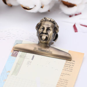 Week Bar Hand Book Clipper Einstein Clip Vintage Bill Storage Clip Metal Hand Account Decorative Clip