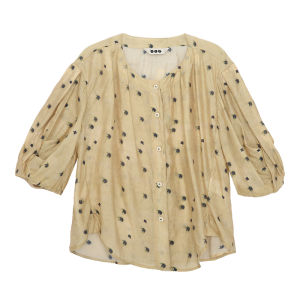 เสื้อเชิ้ตแขนยาวผู้หญิงฤดูร้อนใหม่ 2024 ดีไซน์ไม่ซ้ำใคร เสื้อเชิ้ตคอโปโลลายจุดแบบสวมหัวผ้าโพลีเอสเตอร์ผสมโพลีอะซิเตท