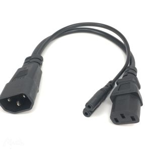 Bolantedz IEC320 C14 To IEC320 C13 + C7 Y Power Cord Splitter Cable Adapter Cable For PC Monitor Scanner And Printer