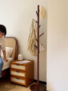 Bamboo Coat Rack: A Multi-Color Natural Wood Luggage Storage Solution