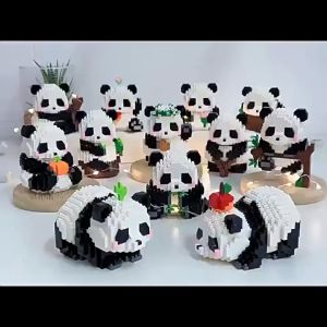 Chinese Panda National Treasure Animals Panda Mini Building Blocks Toys all Kinds of styles Cute Cartoon