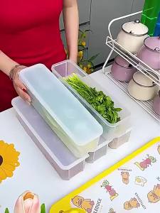 BDO【จัดส่งในท้องถิ่นในประเทศไทย】 กล่องผักชีกล่องเก็บหอมแดงตู้เย็นอุปกรณ์ตกแต่งสดทั้งชิ้นกล่องก๋วยเตี๋ยวหนาไข่เตรียมผักกล่องเก็บของสดปิดผนึก