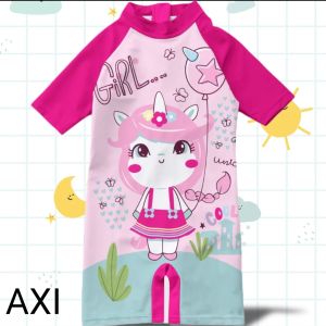 Baju Renang anak perempuan untuk umur 1sampe10thn motif seriis pink