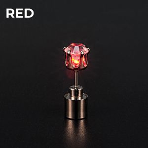 1PC LED Earrings Glowing Light Up Diamond Crown Ear Drop Pendant Stud Stainless Multi-color for Party Christmas Halloween Gift