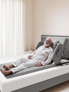 หมอนรองศีรษะไฟฟ้าปรับระดับได้ ช่วยขึ้นเตียงสำหรับผู้สูงอายุ หมอนรองศีรษะแบบพับได้ ด้านบนเป็นผ้าฝ้าย ผ้าฝ้าย สีพื้น ใช้ในห้องนอน