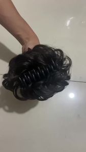 Synthetic Heat Resistant Fiber Curly Wavy Hair Messy Bun Chignon Claw Clip Ponytail For Women And Girls Daily Party Wedding【SMQ】