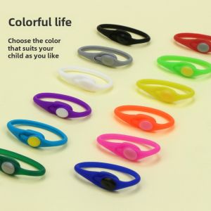 Bean Bag Shoelace Buckle White Shoes Lace-Free Mens and Womens Lace-Free Silicone Elastic Color Kids Shoelace Sports