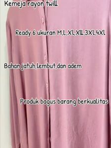Kemeja Rayon Twill Polos Wanita Korean Style Kekinian - Atasan Kekinian Wanita By Zubi Fashion