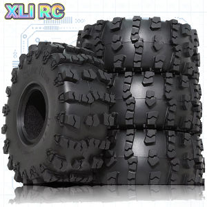 4Pcs 2.2 Inch 145mm Outer Diameter Rubber Rock Crawler Tires for 1/10 Axial SCX10 TRX-4 RR10 Off-Road RC Crawler Accessories