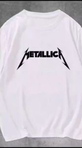 Sunopy - Kaos Metalica Band Atasan Pria Wanita Lengan Pendek