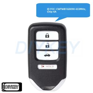 Chìa Khóa Xe Điều Khiển Từ Xa Thông Minh Dành Cho Honda Accord Civic City 2014-2021 FCC ID: KR5V1X KR5V2X CWTWB1G0090 ACJ932HK1210A ACJ932HK1310A ABS+Kim Loại