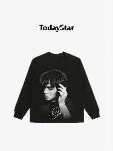 Today Star Jay Retro American Style Short Sleeve Concert T-Shirt Mens Loose Fit Cotton Casual Top for Teenagers All Seasons