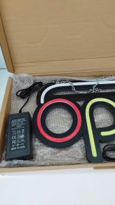 ป้ายไฟ OPEN พื้นดำ ป้ายไฟหน้าร้าน ป้ายไฟ Led ป้ายไฟนีออน ประหยัดไฟ ใช้ปลั๊กไฟ บ้าน เพิ่มเอกลักษณ์สีสัน สวยงาม