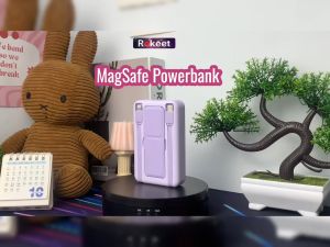 Rokeet Wireless Power Bank Magnetic Magsafe 10.000mAh Phone Holder 22W Fast Charging Type C PD