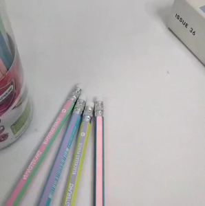 ดินสอ ดินสอHB รุ่น ริบบิ้นกระบอก จำนวน 50 แท่ง ดินสอ Hบี ดินสอดำ วาดรูป สีพลาสเทล น่ารัก