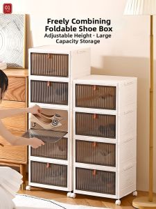 Foldable Transparent Shoe Organizer Box