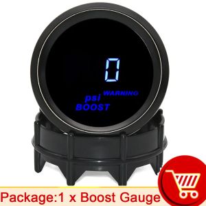 RYSJM | Car Digital Tachometer Gauge 52mm Turbo Boost PSI BAR Oil Pressure Oil Water Temp Gauge Voltmeter RPM Meter With Warning Light