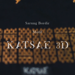 Katsae - Sarung Bordir Motif 3D Bordir Timbul Sarung Pria Dewasa Hitam Sarung Sholat 100% Bordir