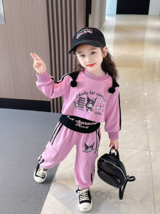 Bộ Trang Phục Trẻ Em Mùa Xuân Của Bé Gái Thời Trang Hoạt Hình Bộ Trang Phục Thể Thao Pha Trộn Với Áo Hoodie  Áo Hai Dây Và Quần Dành Cho Bé 2-8 Tuổi