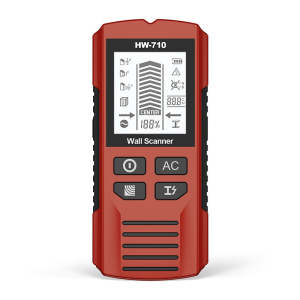 HW-710 เครื่องตรวจจับผนังฟังก์ชั่นการตรวจจับไม้โลหะอเนกประสงค์สําหรับ AC โลหะไม้ตรวจจับเพดานชั้นค้นหา