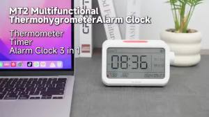 DUKA | Đồng Hồ Báo Thức Nhiệt Ẩm Kế DUKA MT2 Máy Đo Nhiệt Độ Và Độ Ẩm Kỹ Thuật Số Đa Chức Năng Cho Trạm Thời Tiết Gia Đình