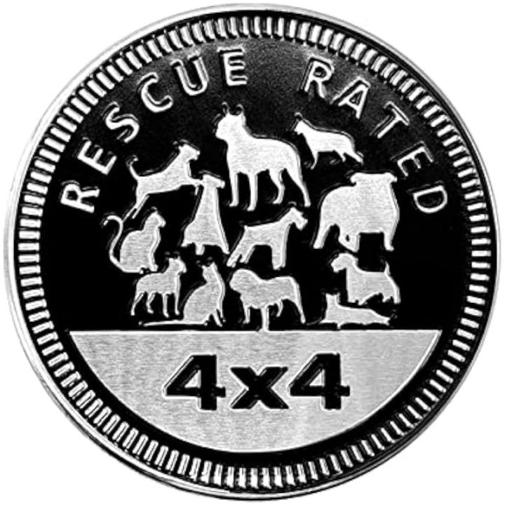 Rescue Badge Rated Car Emblem, 4 x 4 Automotive Car Badge Decals ...