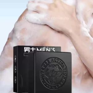 2PCS Mens Refreshing Essence Soap Refreshing Cleaning Soap Contains Vitamin B Vegan E
