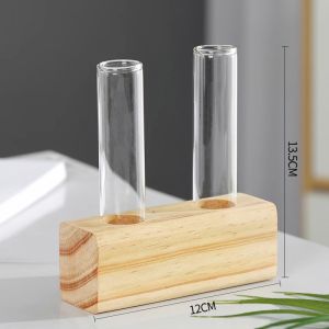 Glass Flower Vase Set Living Room Decorations Table Top Accessories Green Ivy Water Cultivation Bottle Popular Internet Style