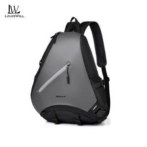 LouisWill Outdoor Backpack Chest Bag Men Women Multifunctional Hiking Bag Waterproof Crossbody Bow Bag Leisure Travel Shoulder Bag Backpack Lightweight Sports Fitness Bag Casual Camping Bag