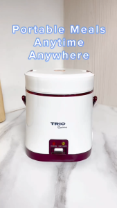 Trio Rice Cooker With Detachable Cover & Dish Box (0.3L) | Portable Lunch Cooker | Office | Travel Friendly | Hostel