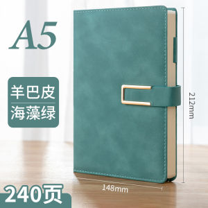 Thickened Leather Surface A5 Notebook Business Style Office Meeting Record Book Student Diary High Aesthetic Value Company Cover Customizable with LOGO