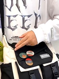 SENSIPIC#Travel Crossbody Bag  Large-capacity  Messenger Bag Japanese Style  Shoulder Bag for men/women【Free Badge No Dinosaur Pendant】