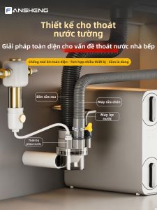FANSHENG | Wall-mounted Odor-preventing Sink Drain Adapter