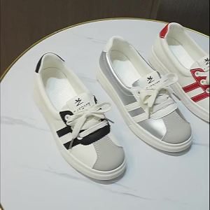 YQ65 New Casual Womens Shoes White Shoes 2024 Summer Color Matching Thin Bottom Hight Increasing Board Shoes Leather All-Match Wearable and Trendy