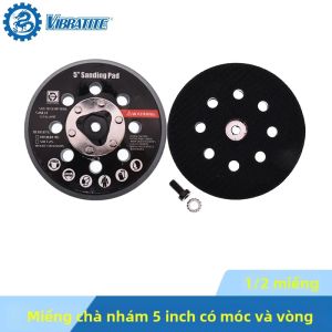 1/2 Miếng Đệm Chà Nhám 8 Lỗ 5 Inch Dùng Cho Máy Mài Điện Đánh Bóng Và Chà Nhám Thân Xe Bằng Kim Loại