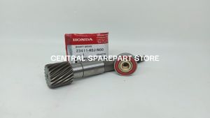 (HEMAT) 2 JENIS PAKET AS PULLY CVT GENIO KOJ + BEARING CVT KUNINGAN / BEAT DELUXE / NEW / LED / STREET / SCOOPY 2022-2023 / SHAFT DRIVE / BANTALAN BOLA BELAKANG / BERING PULLI / AS PULI / AS PULLEY / 1 SET BEARING PULLY GARDAN RODA RASIO / BEARING LAHER 6