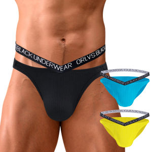 CMENIN ORLVS 3Pcs Cotton LOGO Breathable Underwear Men Jockstrap Briefs Mens Underpants Pouch OR6311A