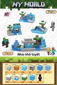 MLZH | Đồ Chơi Mô Hình Phụ Kiện Trò Chơi Minecraft Khối Xây Dựng Từ Tính