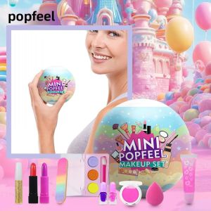 Bộ Bóng Trang Điểm Mini POPFEEL - Quà Tặng Ngày Lễ & Sinh Nhật Đáng Yêu - Bộ Sưu Tập Mỹ Phẩm Nhỏ Gọn