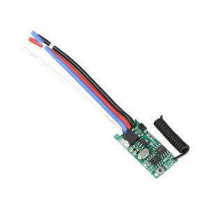 diymore | DC 3.6V-24V 2A Micro Remote Control Switch 12V 24V Mini Receiver LED Access Control Single Channel Remote Control Switch 433MHz