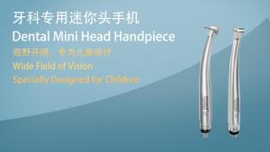 NICEDEN Kids Dental High Speed Hand piece Push Button Mini Head with Double LED Single Water Spray Hand piece