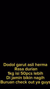 Dodol garut asli 1kg rasa durian original makanan hits camilan snack oleh oleh garut