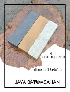 batu asah asahan asli alam 1set isi 3pcs grit 1000 6000 7000 dimensi 15x4x2cm