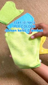 6 Pcs Waslap Bayi Single Layer WL-03 Lap Mandi Bayi Wash Lap Jari Bayi Waslap Wash Lap Mandi Bayi Handuk bayi Baby Wash Lap MIX COLOUR