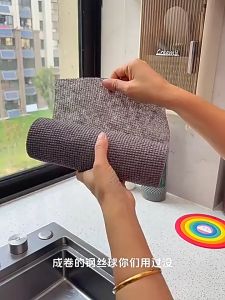 Cuộn 25 miếng khăn nhám xám chà vệ sinh xoang nồi chảo vệ sinh dụng cụ nhà bếp nhà tắm sạch bóng tái sử dụng nhiều lần Khăn Làm Sạch Eco-Friendly - Lazada